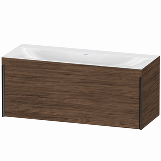 DU WTU XViu/Viu, 1 Ausz 503x1200x480mm o. HL,schw. m/nussb. dkl, Ra.21 ES Nussb