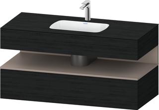 Duravit EinbauWT-Möbel-Set Qatego 120x55x60cm, ba m/Eich sw, Konsolen-WTU
