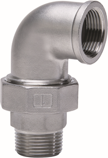 gebog316 Edelstahl-Gewindefitting 97 - W.-Verschr. 90 flach dicht. 1/4"