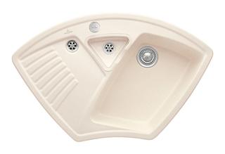 V&B Eckspüle Arena Eck m Abl.garn, Exzenter, ivory CeramicPlus
