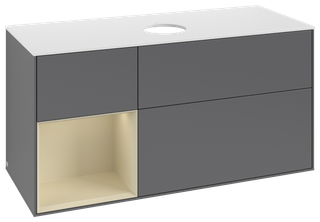 V&B WT-Unterschrank Wandbel. Finion 120cm, Pl w m, Rg si G m Lac, Anthrac. m