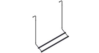 Giese Badetuchhalter Server m 2 Stangen, 576x602x67mm, schwarz matt