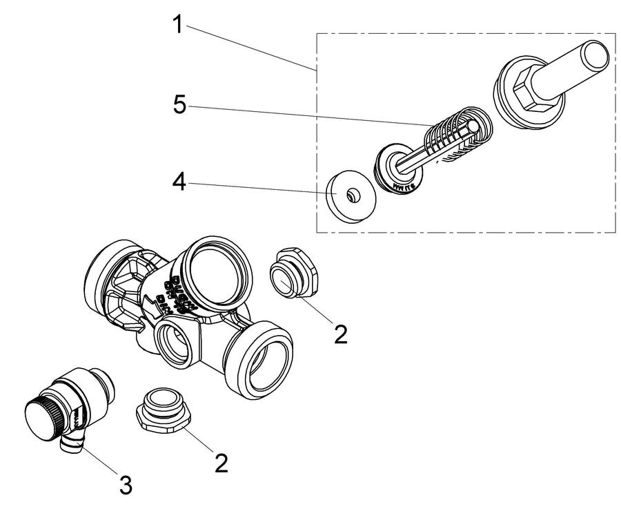 Artikelbild 3 des Artikels „Schlösser Rückflussverh. MULTI 1377 DN 15, G 3/4AG, mit Entleerung DN 15, G 3/4 (AG)“