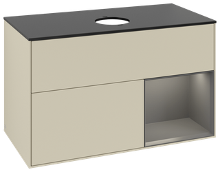 V&B Waschtisch-Unterschrank Finion 100, Pl b m, Rg A m Lac, si Gr m Lac