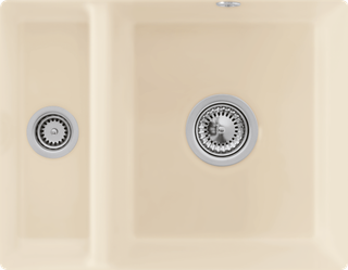 V&B Unterbauspüle Subway 60 XU m Abl.garn, Exzenter, ivory CeramicPlus