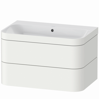 DU Waschtischunterbau m. Happy D.2 Plus o.HL,480x775x490mm,weiß sdm. ES Ahorn