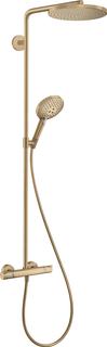 hansgrohe Showerpipe Raindance S 1j, EcoSmart, 6,2 l/min, brushed bronze