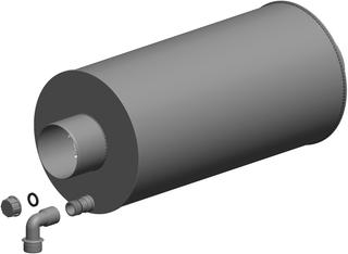 ATEC Absorptions-Schalldämpfer ASD 25, DN 100, 588mm, 25 dB, a Kunstst.
