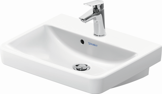 Duravit Möbel-Handwaschbecken No. 1 50x40cm, m HL, ÜL, Hahnlochbank, weiß
