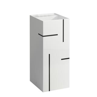 Laufen Waschtisch KARTELL 37,5x43,5x90cm, D, Lin. sw, o. ÜL, o. HL