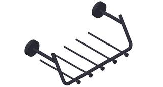 Giese Gästehandtuchkorb mit 5 Haken, 330x100x159mm, schwarz matt