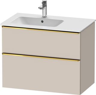 Duravit Waschtisch-Unterschrank D-Neo 81x46,2cm, 1 Kast, B L, gol pol/Taupe ma