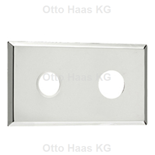 HAAS Abdeckplatte OHA 100x180mm, Edelstahl, mit Kunststoffring