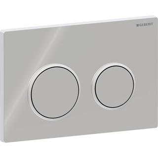 Geberit Betätigungsplatte Kappa21 hg/matt/hg-vc, f 2-Mg, ob./v., Kunstst.