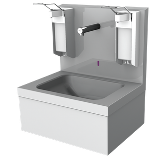 AR Hygienewaschplatz, elek., Edelstahl, AP, Thermostat, 550x650x425 mm, 230 VAC