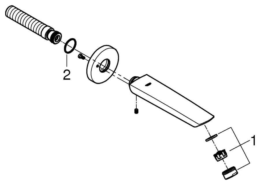 Artikelbild 4 des Artikels „GROHE Wanneneinlauf Eurosmart Ausladung 17,1cm, Wandmontage, chrom chrom“