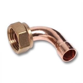 Sanha Bogen 5002G 18mmx3/4", 90Gr, m halber Verschr., Cu