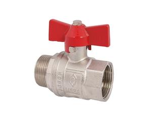 Schlösser Kugelhahn 6235 DN 15, 1/2" AG/IG, Flügelgr. rot, vern