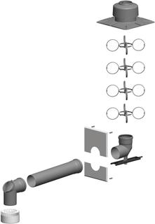 ATEC Schacht-Set PolyTop DN 110, mit Verbindungsleitung