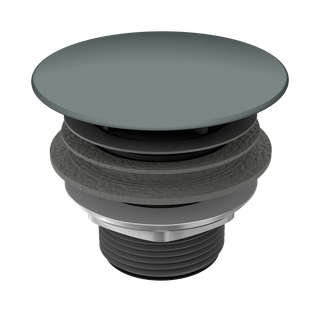 Kaldewei Permanentablaufventil 3904 cool grey70, runder, emaillierter Deckel