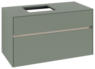 V&B Waschtischunterschrank Collaro 100x54,8x50cm, WT links, soft green