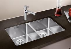 Blanco Becken ANDANO 340/340-U 74,5x44cm, ES sgl, o. Abl-Fernbed.