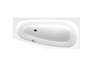 Kaldewei Badewanne MINI links 836 157x70/47,5cm, VAS Perl-Effekt, weiß