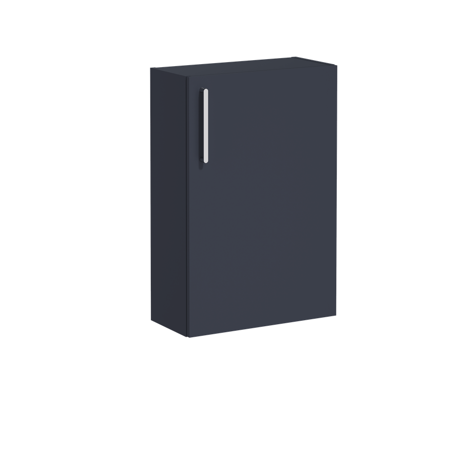 Artikelbild 1 des Artikels „VitrA Halbhochschrank Root Flat Compact 57x27x85cm, 1 T, An re, Korp dkl.-bl. m Korpus Dunkelblau Matt“