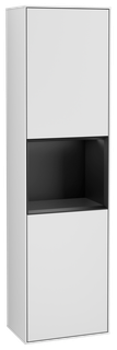 V&B Hochschrank Finion 41,8x151,6cm, r, Rg bla m Lac, wh. m Lac