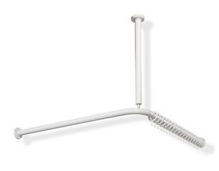 HEWI Vorhangstange 801 900x900mm, 18 Vorhangringe, reinweiß