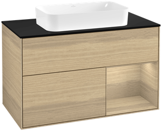 V&B Waschtisch-Unterschrank Finion 100x60,3 cm, Reg re Oa ven, Oak Veneer