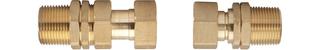 ASW Wasserzähler-Verschraubungs-Set 2 AG 3/4x2 ÜWM 1"/- Qn 2,5 m3/h, MS roh