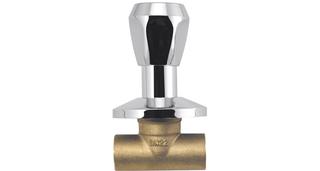ASW Unterputzventil DN 15, Lötm. 22mm, 3K.Gr. verchr., rt