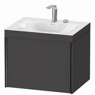 DU WTU XViu / Viu, 1 Ausz, 503x600x480mm 2 HL, schw. m/ gra. matt,Ra. 49 ES Nussb