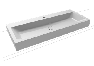 Kaldewei Wand-Waschtisch CONO 3091 120x50, 1 Hahnl., ch, P-E, manhattan