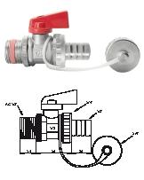 HG-TEC Kugel-KFE-Ventil selbstdichtend 1/2" Messing vernickelt