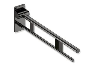 HEWI Stützklappgriff System 900 PVD Duo m., m 2 Griff., FSA, R, 762mm, SW-chr gl