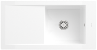 V&B Spüle Timeline 60 m Abl.garn, m Hand., sn wh. CeramicPlus