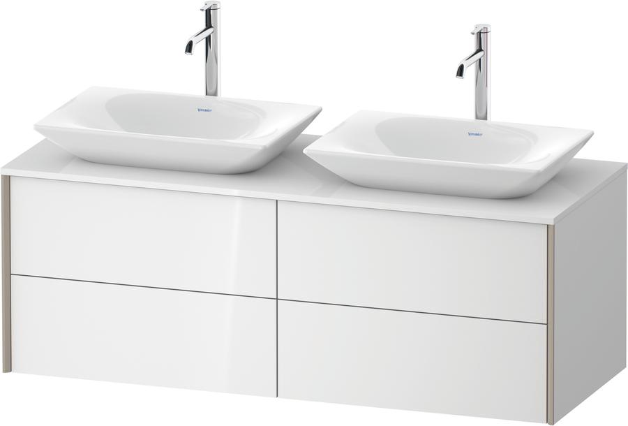 Artikelbild 1 des Artikels „DU WTU wandhängend XViu 509x1400x550mm 4SK,Champ.M./Weiß HGL/ES Ahorn r. “