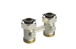 Danfoss Hahnblock RLV-KB G 3/4xG 3/4, DG-Form, f Ventilheizkörper
