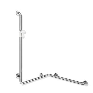 HEWI Duschhandlauf Warm Touch 1100x762mm, w, m Brausest., PA verchr.