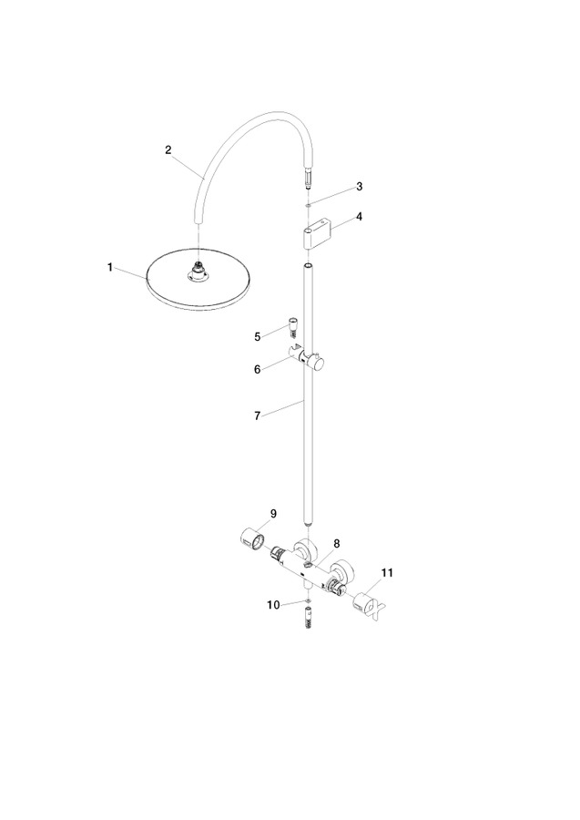 Artikelbild 3 des Artikels „Dornbracht Duschgarnitur VAIA Showerpipe Stichmaß 150mm, Ausladung 452mm, chrom chrom“