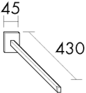 Artikelbild 1 des Artikels „FORMAT Design Handtuchhalter chrom, HHAA005 45x60x430mm chrom | HHAA005 45 x 60 x 430 mm“