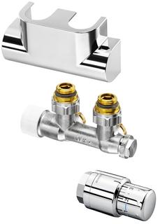 FORMAT Therm Badheizkörper-Anschluss-Set Set 4, Eck, verchromt