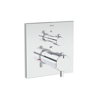 VitrA Fertigmontageset V-Box Flow Square UP-Brausethermostat, chrom