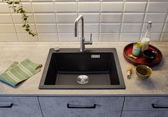 Blanco Becken PLEON 6 SILGRANIT 61,5x51cm, softweiß, m Abl-Fernbed.