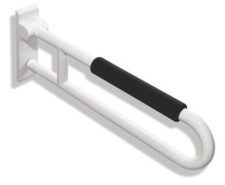 HEWI Stützklappgriff 801 750mm, koralle, mit Armpolster schwarz