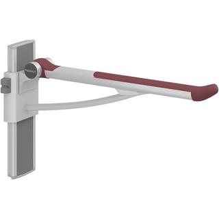 PLUS Stützklappgriff m. Dä. 700mm Links, hö.verst., mit WS, Rot