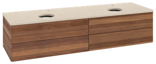 V&B WT-Unterschrank o. F-Struktur Antao 160x50cm, HL, WBP-farbe botti., w. wal