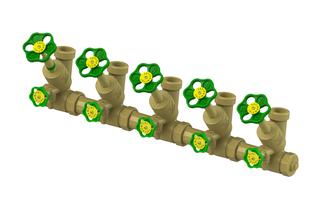 Schlösser ATV-Verteiler 5-fach, DN 32, G 1 1/4x1 1/2, ohne Rinne